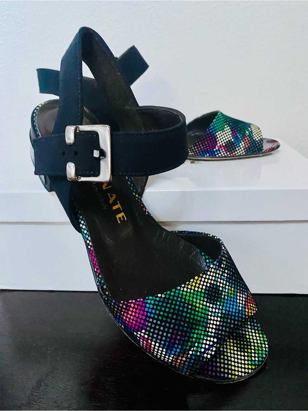 Italian Designer Brunate  Open-Toe Slingback Sandals 36.5/6.5